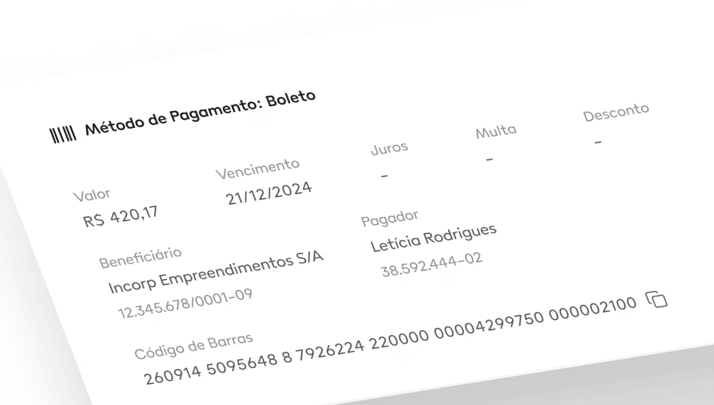 Boleto emitido pela Paggo