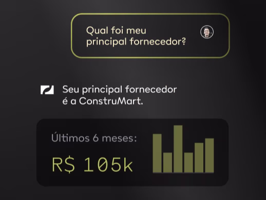 Projeção de fluxo de caixa da Paggo com sugestões automatizadas