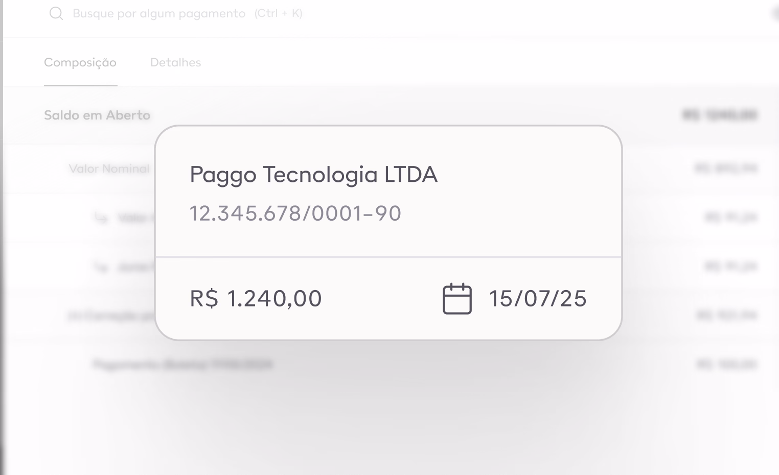 Tabela de tarifas Paggo transparente